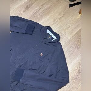 VINTAGE Tommy Hilfiger Jacket Mens XL tailored  Bomber Full Zip Navy